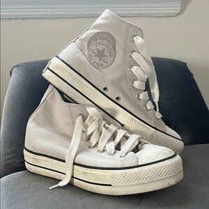 Converse High-Top Sneakers in Off-White